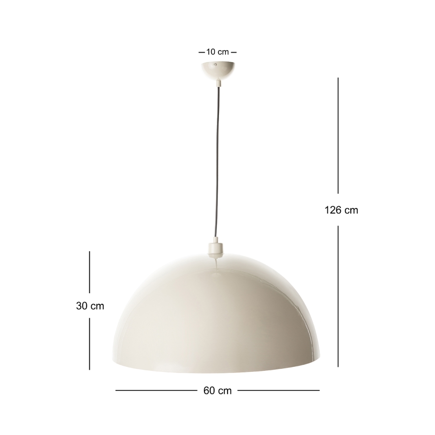 BRILAGI - LED pendant on cable METALO 1xE27/40W/230V, dia. 60 cm, beige/copper