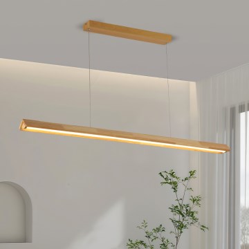 Brilagi - LED Pendant on Cable UMEA WOOD LED/30W/230V 120 cm wood