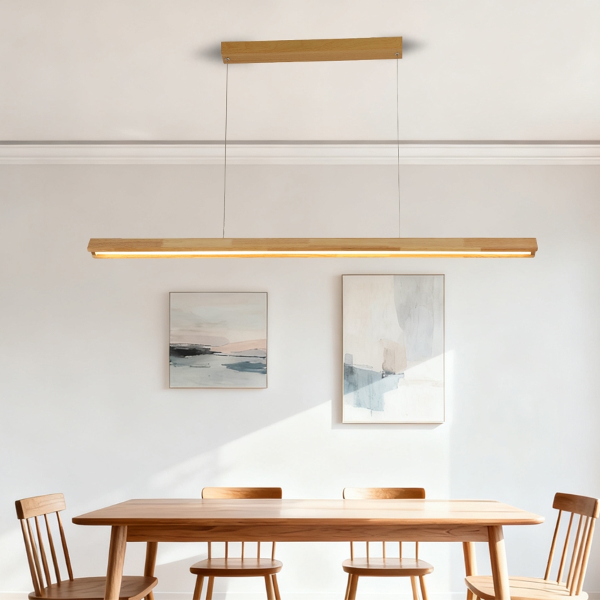 Brilagi - LED Pendant on Cable UMEA WOOD LED/30W/230V 120 cm wood