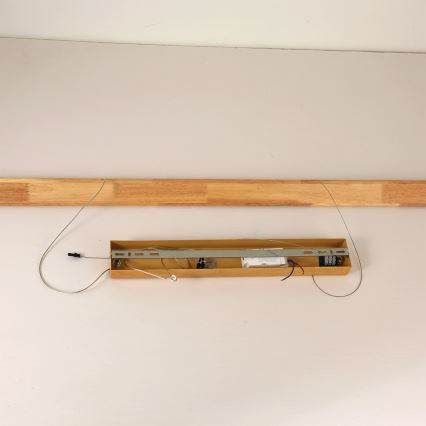 Brilagi - LED Pendant on Cable UMEA WOOD LED/30W/230V 120 cm wood