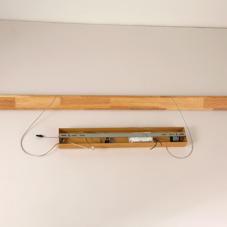 Brilagi - LED Pendant on Cable UMEA WOOD LED/30W/230V 120 cm wood