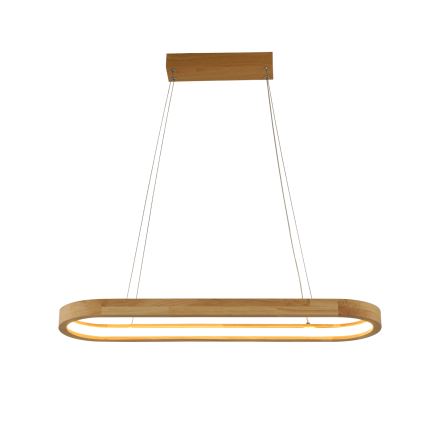 Brilagi - LED Pendant on Cable UMEA WOOD LED/30W/230V 70x20 cm Rubberwood