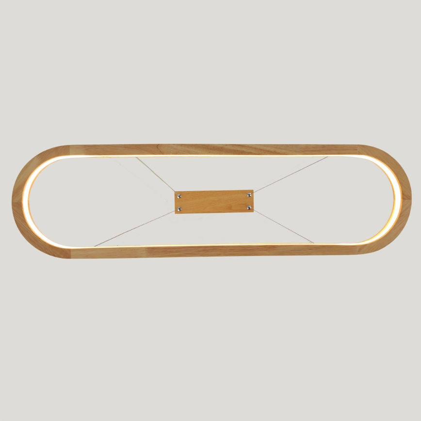 Brilagi - LED Pendant on Cable UMEA WOOD LED/30W/230V 70x20 cm Rubberwood