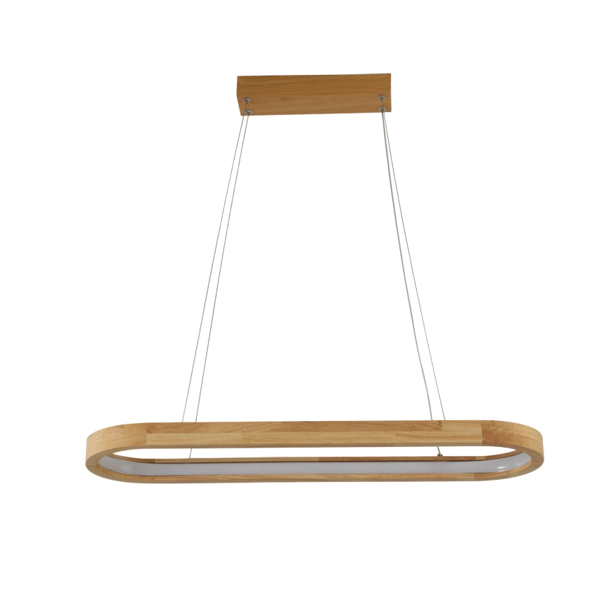 Brilagi - LED Pendant on Cable UMEA WOOD LED/30W/230V 70x20 cm Rubberwood