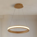 Brilagi - LED Pendant on Cable UMEA WOOD LED/30W/230V Ø 40 cm Wood