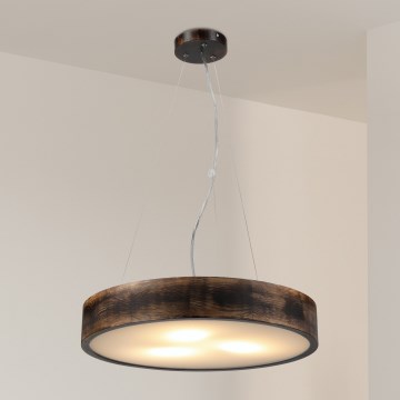 Brilagi - LED Pendant on Cord CARVALHO SMOKEY 3xE27/60W/230V Oak Ø 47.5 cm