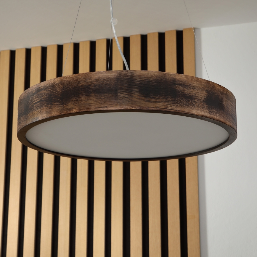 Brilagi - LED Pendant on Cord CARVALHO SMOKEY 3xE27/60W/230V Oak Ø 47.5 cm