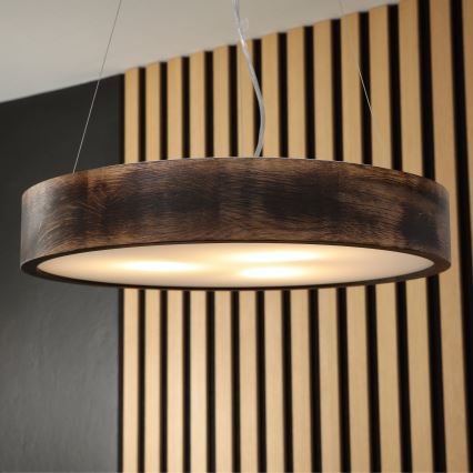 Brilagi - LED Pendant on Cord CARVALHO SMOKEY 3xE27/60W/230V Oak Ø 47.5 cm