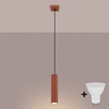 BRILAGI - LED pendant suspended on cable CRESTO 1xGU10/10W/230V orange
