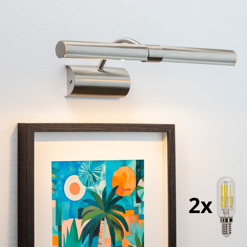 Brilagi - LED Picture light DANAE 2xE14/4W/230V 3000K matte chrome