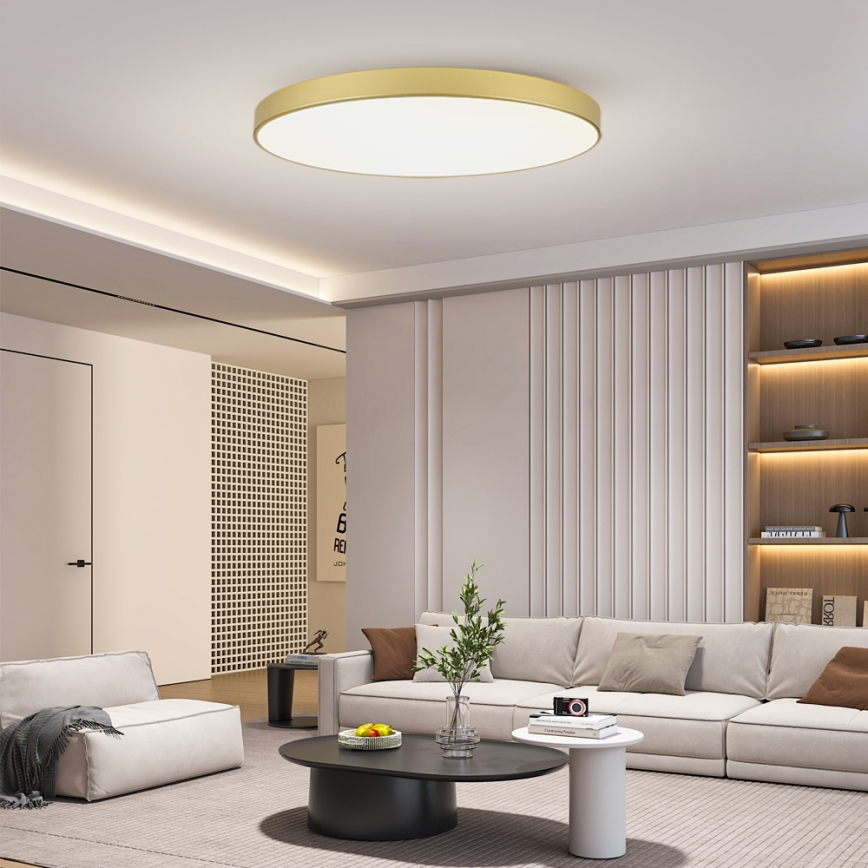 Brilagi - LED Ceiling Light POOL LED/180W/230V 3000/4500/6000K Ø 120 cm Gold