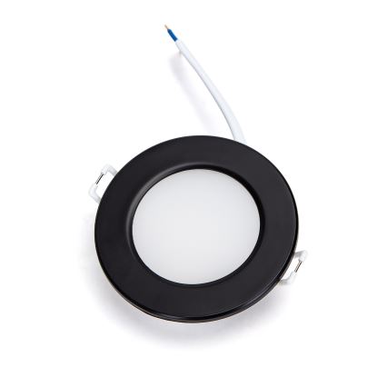 Brilagi - LED recessed bathroom ceiling light 9W/230V 4000K black IP65