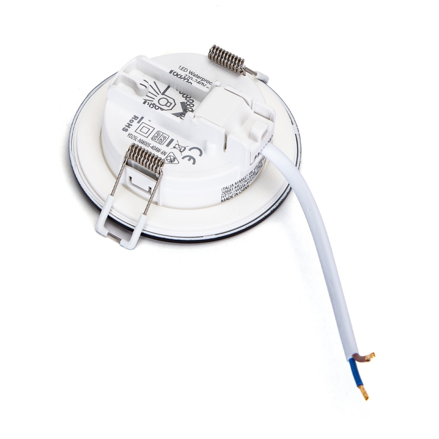 Brilagi - LED recessed bathroom ceiling light 9W/230V 4000K black IP65