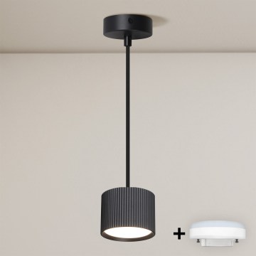 BRILAGI - LED RGB+CCT Dimmable Cable-Suspended Pendant Light STRIPY 1xGX53/14W/230V pr. 82 mm 2700-6500K Tuya Wi-Fi black