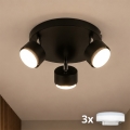 BRILAGI - LED RGB+CCT Dimmable Spotlight MONO 3xGX53/14W/230V 2700-6500K Wi-Fi Tuya, Black