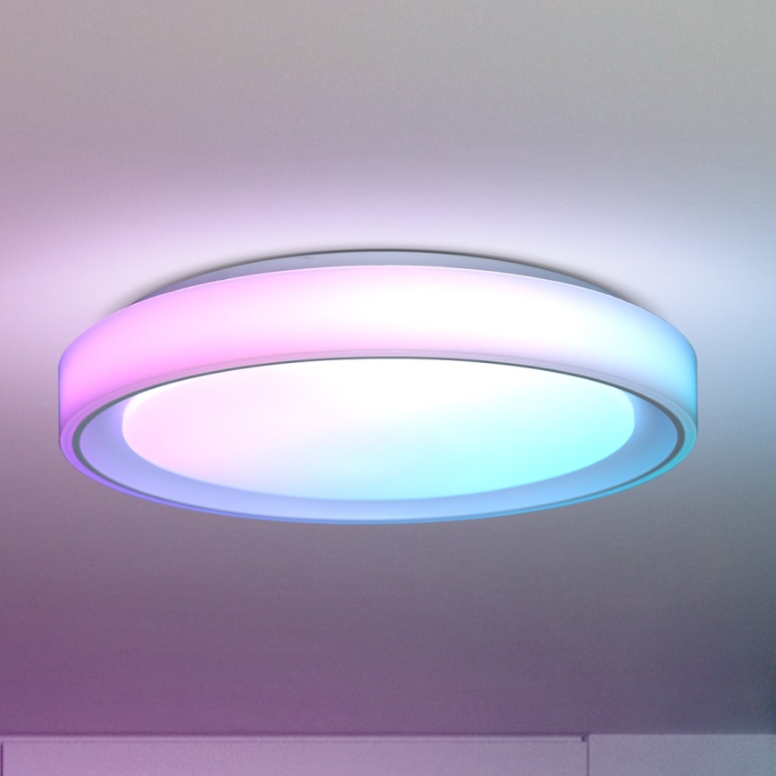 Brilagi - LED RGB Dimmable ceiling light FLOCO LED/30W/230V 3000-6500K Wi-Fi Tuya + LED/6W + remote control