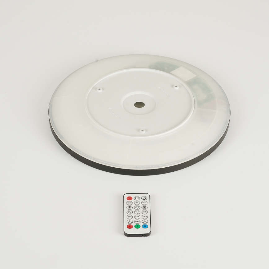 Brilagi - ULTRA SLIM RGBW Dimmable LED Ceiling Light LED/18W/230V 2700–6500K Ø 30 cm Black + Remote Control