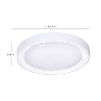 Brilagi - FLOCO LED RGB Dimmable Ceiling Light LED/30W/230V Ø 39.5 cm 3000–6500K Wi-Fi Tuya + LED/6W + Remote Control