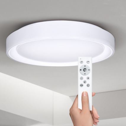 Brilagi - LED RGB Dimmable ceiling light FLOCO LED/30W/230V 3000-6500K Wi-Fi Tuya + LED/6W + remote control