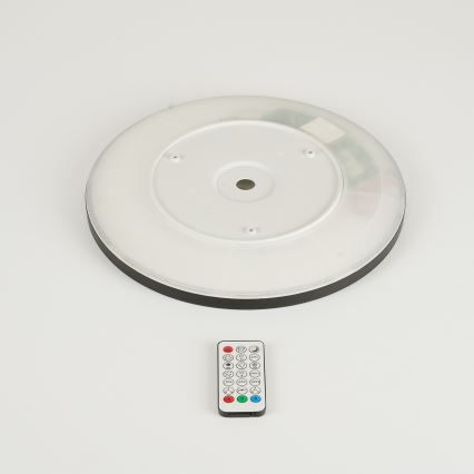 Brilagi - LED RGBW Dimmable ceiling light ULTRA SLIM LED/18W/230V 2700-6500K d. 30 cm black + remote control