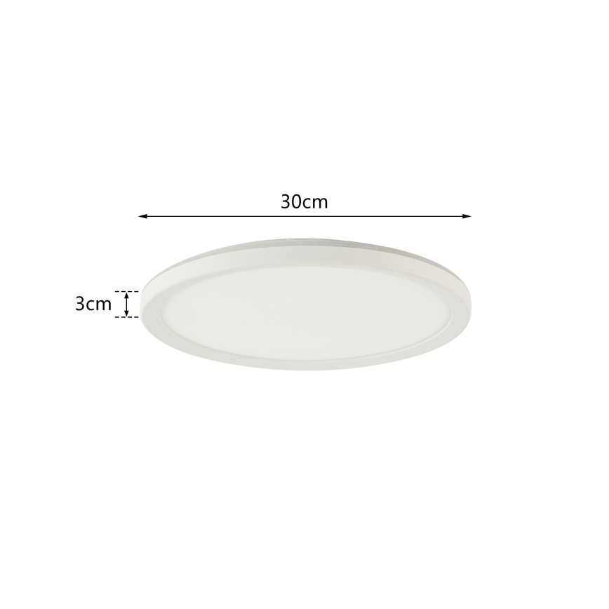Brilagi - LED RGBW Dimmable ceiling light ULTRA SLIM LED/18W/230V 2700-6500K d. 30 cm white + remote control