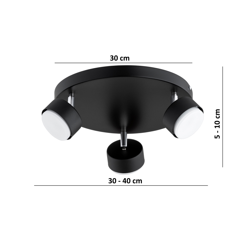 BRILAGI - LED RGB+CCT Dimmable Spotlight MONO 3xGX53/14W/230V 2700-6500K Wi-Fi Tuya, Black