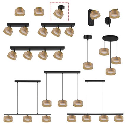 BRILAGI - LED RGB+CCT Dimmable Spotlight AURA LUX 1xGX53/14W/230V 2700-6500K Wi-Fi Tuya black/gold