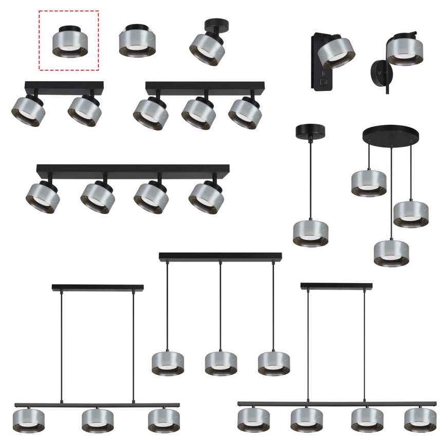 BRILAGI - AURA LUX LED RGB+CCT Dimmable Spot Light 1xGX53/14W/230V 2700-6500K Wi-Fi Tuya Black/Smoked