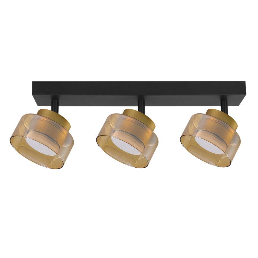 BRILAGI - LED RGB+CCT Dimmable Recessed Spotlight AURA LUX 3xGX53/14W/230V 2700-6500K Wi-Fi Tuya black/gold
