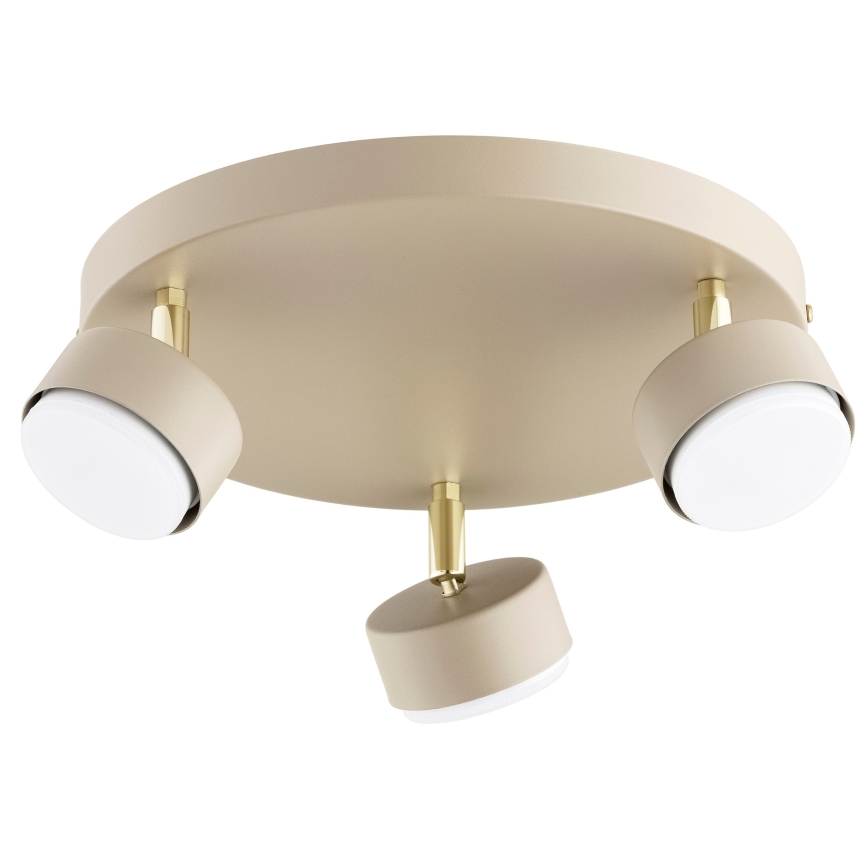 BRILAGI - LED RGB+CCT Dimmable MONO Spotlight 3xGX53/14W/230V 2700-6500K Wi-Fi Tuya Beige/Gold