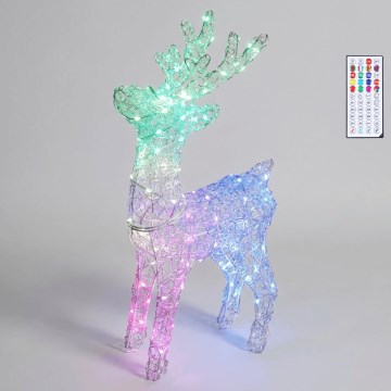 BRILAGI - LED RGBIC Outdoor Christmas decoration LED/6W/230V 60 cm IP44 reindeer + remote control