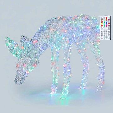 BRILAGI - LED RGBIC Outdoor Christmas decoration LED/6W/230V 90 cm IP44 reindeer + remote control