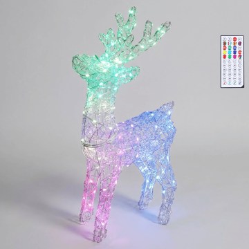 BRILAGI - LED RGBIC Outdoor Christmas decoration LED/9W/230V 120 cm IP44 reindeer + remote control