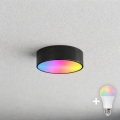 BRILAGI - LED RGBW Dimmable Bathroom Ceiling Light CLARE 1xE27/12W/230V 2700–6500K Ø 20 cm IP54 Wi‑Fi Black