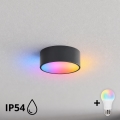 BRILAGI - LED RGBW Dimmable bathroom ceiling light CLARE 1xE27/12W/230V Ø 20 cm anthracite IP54