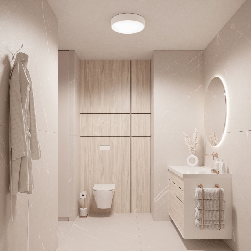 BRILAGI - CLARE LED RGBW Dimmable Bathroom Ceiling Light 2x E27 / 12W / 230V 2700–6500K Ø 30 cm IP54 Wi‑Fi White