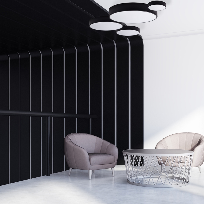 Brilagi - LED RGBW Dimmable Bathroom Ceiling Light CLARE 2xE27/9W/230V 2700-6500K dia. 30 cm IP54 Wi-Fi Black