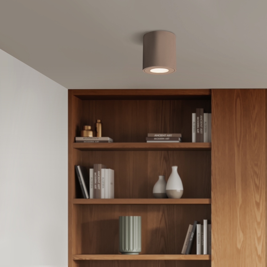 Brilagi - LED RGBW Dimmable Bathroom Light MIA 1xGU10/4,8W/230V 3000K 84x80 mm Beige IP54 + Remote Control