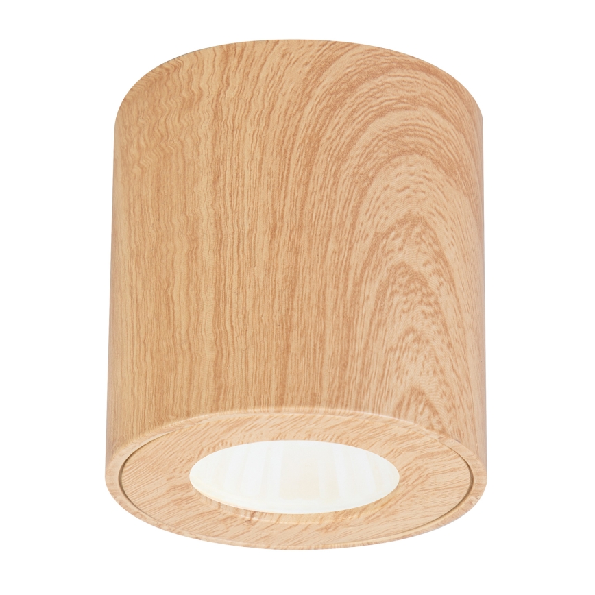 Brilagi - MIA LED RGBW Dimmable Bathroom Light 1xGU10/4,8W/230V 3000K 84x80 mm Oak Finish IP44 + Remote Control