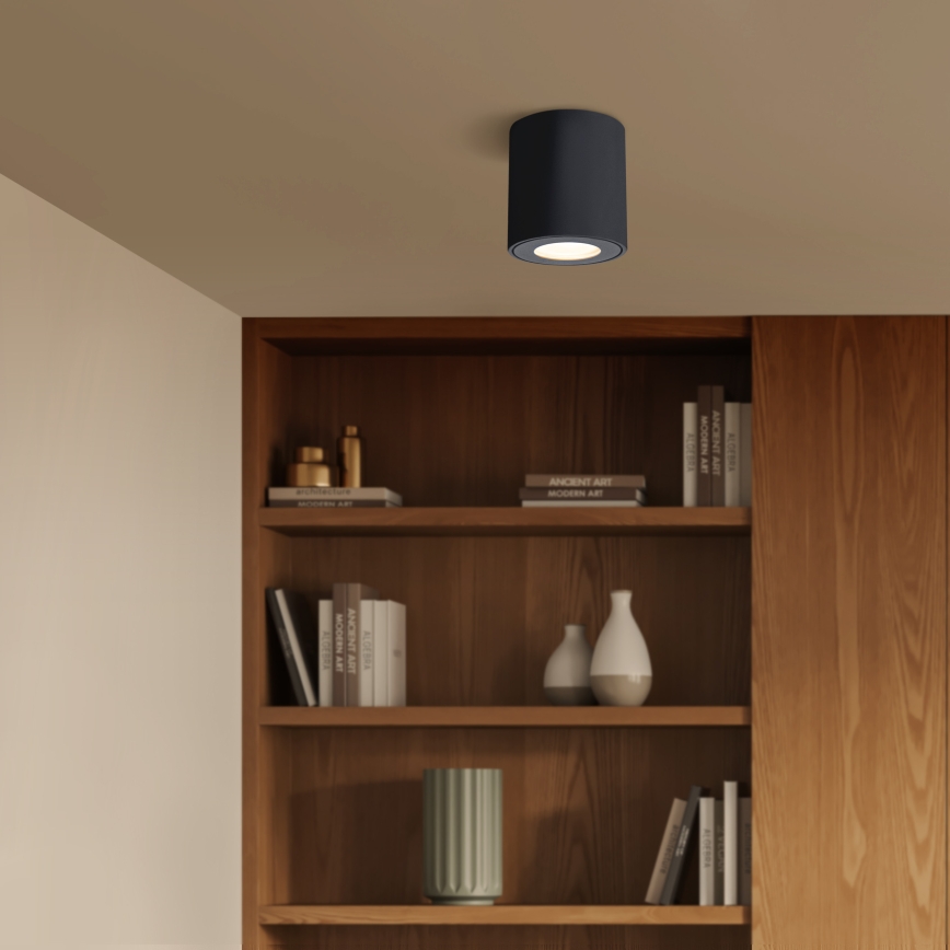 Brilagi - LED RGBW Dimmable Bathroom Light MIA 1xGU10/4,8W/230V 3000K 84x80 mm Black IP54 + Remote Control