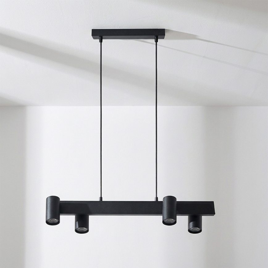 BRILAGI - SELE LED RGBW Dimmable Cable-Suspended Chandelier 4xGU10/6,5W/230V 2700-6500K Black