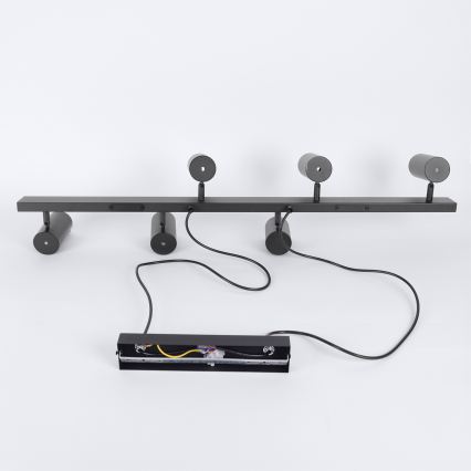 BRILAGI - LED RGBW Dimmable cable-suspended pendant SELE 6x GU10/6.5W/230V 2700-6500K black + remote control