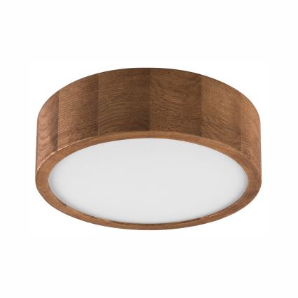 Brilagi - LED RGBW Dimmable ceiling light CARVALHO 1xE27/9W/230V 2700-6500K Wi-Fi oak Ø 27.5 cm