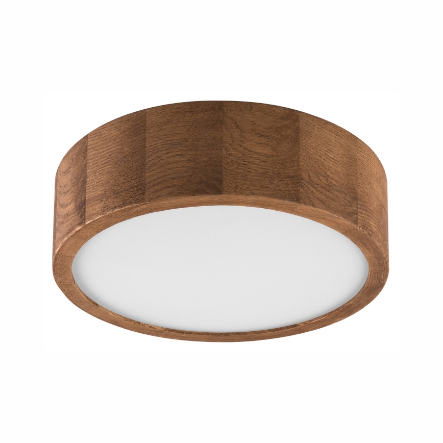 Brilagi - LED RGBW Dimmable ceiling light CARVALHO 1xE27/9W/230V 2700-6500K Wi-Fi oak Ø 27.5 cm