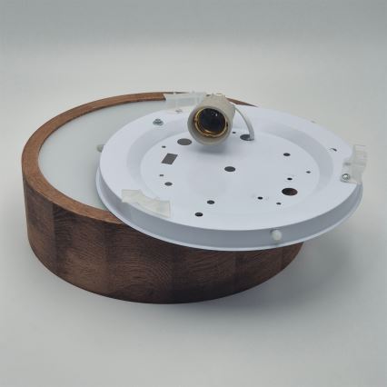 Brilagi - LED RGBW Dimmable ceiling light CARVALHO 1xE27/9W/230V 2700-6500K Wi-Fi oak Ø 27.5 cm