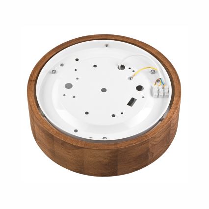 Brilagi - LED RGBW Dimmable ceiling light CARVALHO 1xE27/9W/230V 2700-6500K Wi-Fi oak Ø 27.5 cm