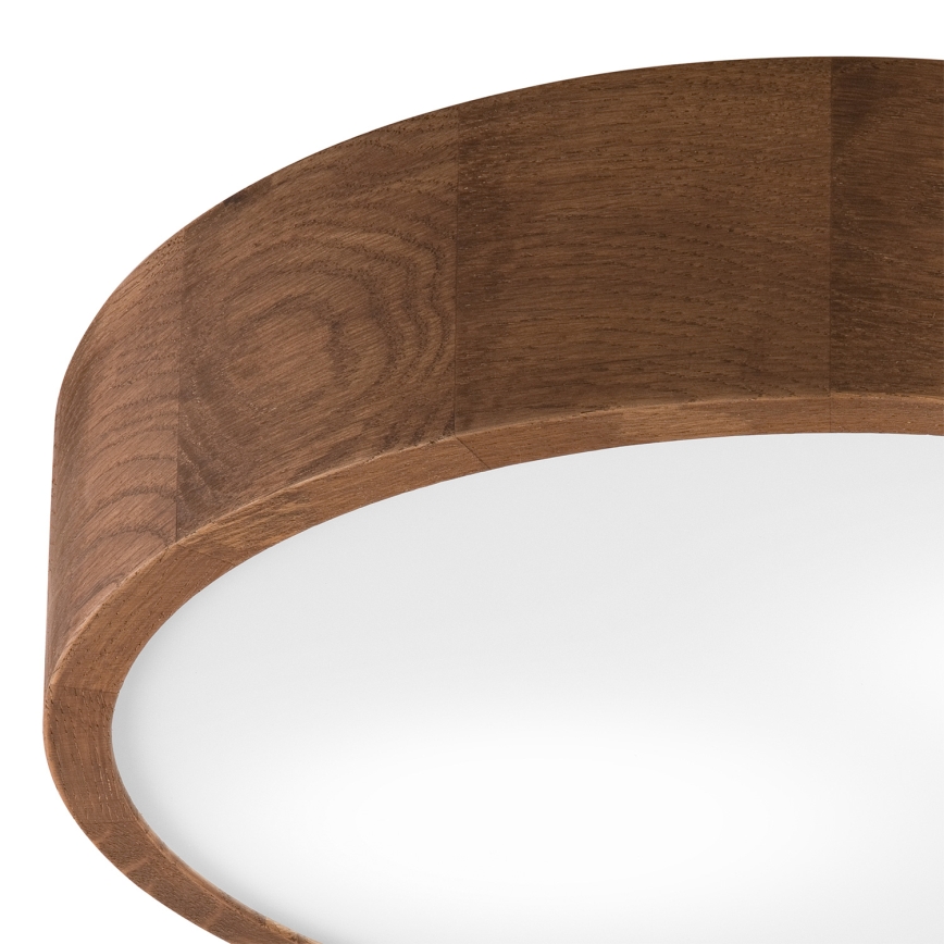 Brilagi - LED RGBW Dimmable Ceiling Light CARVALHO 2xE27/15W/230V 2700-6500K Wi-Fi Oak pr. 37,5 cm