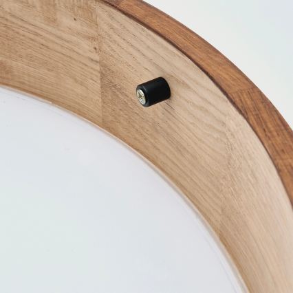 Brilagi - LED RGBW Dimmable Ceiling Light CARVALHO 2xE27/9W/230V 2700-6500K Wi-Fi Oak pr. 37,5 cm