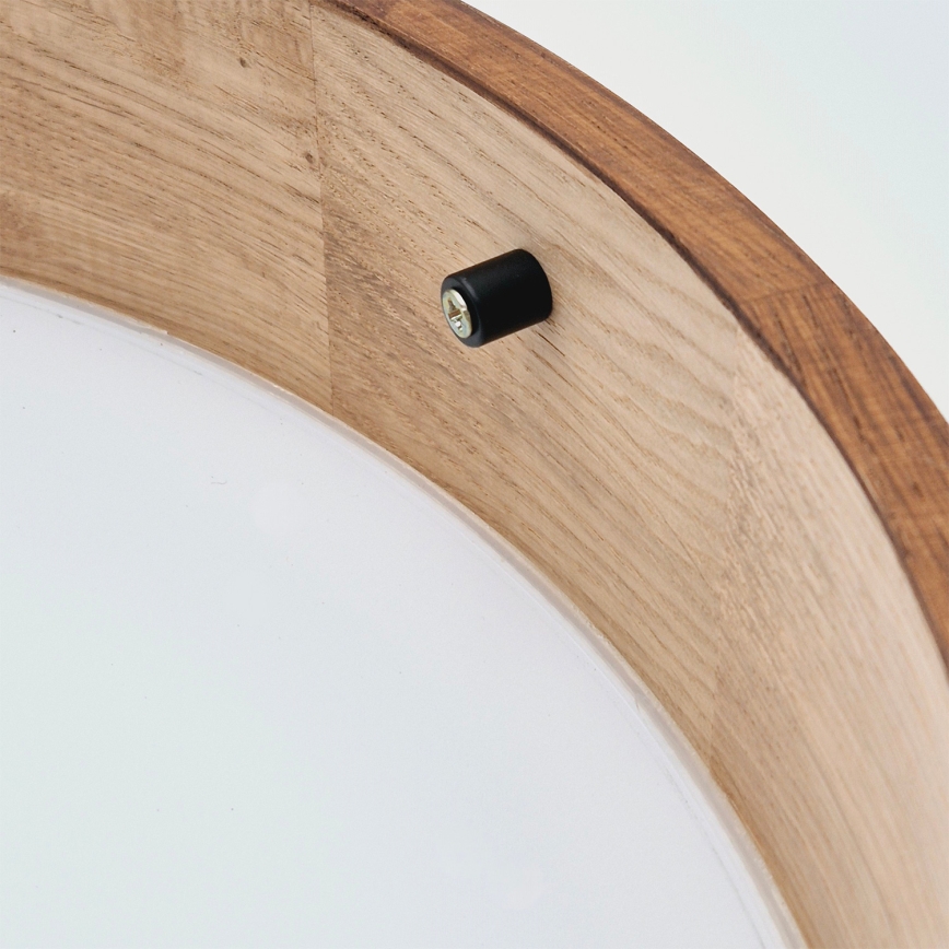 Brilagi - LED RGBW Dimmable Ceiling Light CARVALHO 2xE27/9W/230V 2700-6500K Wi-Fi Oak pr. 37,5 cm