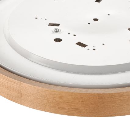 Brilagi - Dimmable LED RGBW Ceiling Light CARVALHO 3xE27/15W/230V 2700-6500K Wi-Fi Oak Ø 47.5 cm